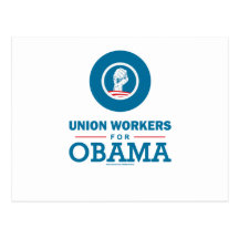 Union Workers for Obama Postcard