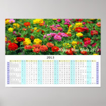 Unique 2013 Flower Calendar Poster