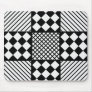 Unique black and white pattern mousepad