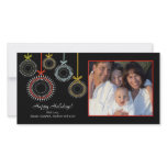 Unique Black  Christmas Oraments Photo Card