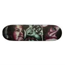 Unique characters graffiti skateboard