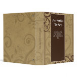 Unique Chocolate Brown Swirl Binder