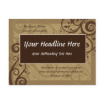 Unique Chocolate Swirl Business Postcard Template