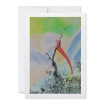 Unique combo solarized colours tree and bird