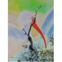 Unique combo solarized colours tree and bird