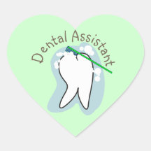 Unique Dental Assistant Gifts Heart Stickers