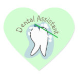 Unique Dental Assistant Gifts Heart Stickers