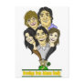 Unique family illustration. postcard