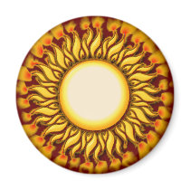 Unique Flaming Tribal Sun Design
