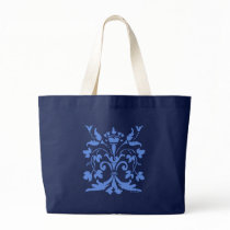 Unique Fleur de lis Queen (blue) Tote Bags