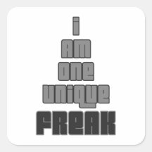Unique Freak Square Stickers