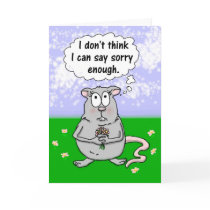 Unique I'm Sorry Apology Mouse Flowers Card
