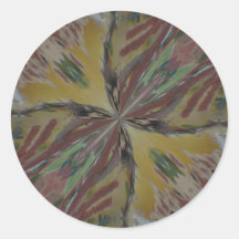 Unique Modern Abstract Art Round Stickers
