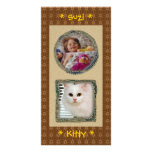Unique photo frame with your two photos picture card