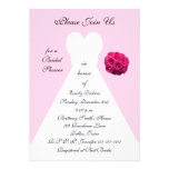 Unique Pink Bridal Shower Invitation, Bridal Gown