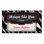Unique "Puffy" Zebra Print Appointment Cards Business Card
