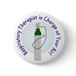Unique Respiratory Therapist Gifts Pinback Button