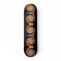 Unique Sunset Spiral Fractal Skateboard