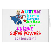 Unique Super Powers Autism Greeting Cards