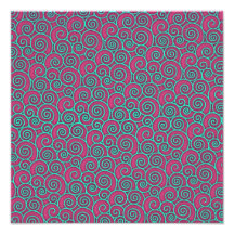 Unique Trendy Wavy Swirly Pink Turquoise Abstract Photo