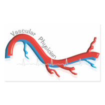 Unique Vascular Physician Gifts Rectangle Sticker