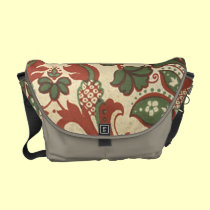 Unique Vintage Floral Fabric Messenger Tote messenger bags