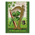 Unique vintage illustration - The Harp of Erin postcards