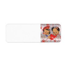 Unique Vintage Puppy Dog Christmas Return Address Labels