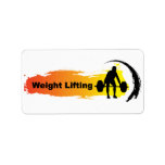 Unique Weight Lifting Logo Address Labels