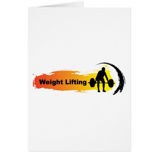 Unique Weight Lifting Logo Card