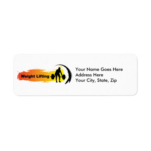 Unique Weight Lifting Logo Labels
