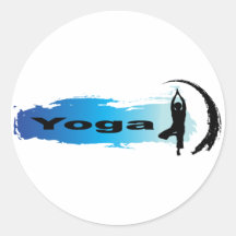 Unique Yoga Round Stickers