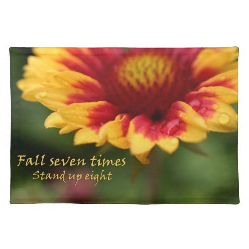 Unique zinnia flower inspirational quote placemats Zazzle
