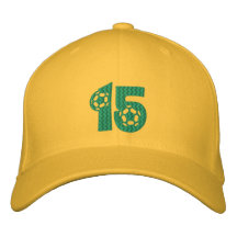 Unisex South Africa No.15 soccer football cap Embroidered Hat