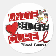 UNITE BELIEVE CURE BLOOD CANCER STICKERS