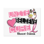 UNITE BELIEVE CURE Breast Cancer Post Card