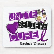 UNITE BELIEVE CURE Crohn’s Disease Mousepads