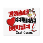 UNITE BELIEVE CURE Oral Cancer Postcard