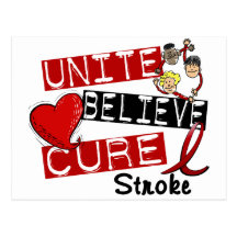 UNITE BELIEVE CURE Stroke Post Card