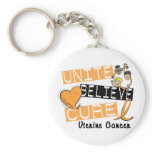 UNITE BELIEVE CURE Uterine Cancer keychains