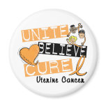 UNITE BELIEVE CURE Uterine Cancer magnets