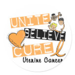 UNITE BELIEVE CURE Uterine Cancer stickers