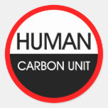 Unité humaine de carbone adhésif rond