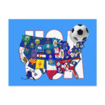 United behind the USA soccer team Post Card