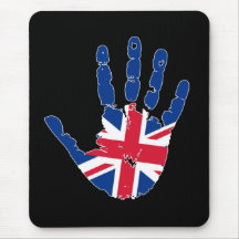 United Kingdom Flag Handprint Mouse Pad