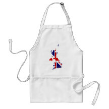 United Kingdom flag map Apron