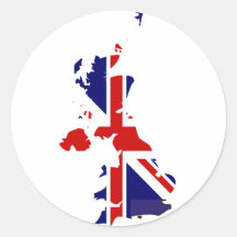 United Kingdom flag map Sticker