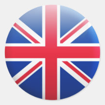 United Kingdom Flag Round Sticker