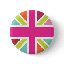 United Kingdom multi colour flag button