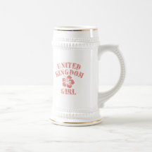 United Kingdom Pink Girl Coffee Mug